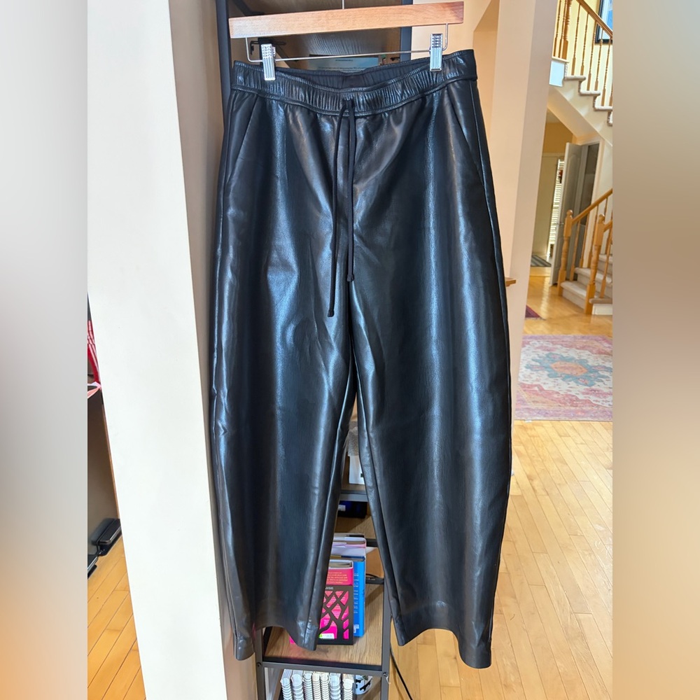 Aritzia Black Leather Pants